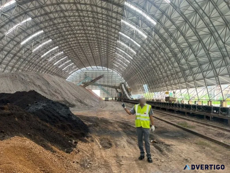 Advanced bulk coal storage sheds