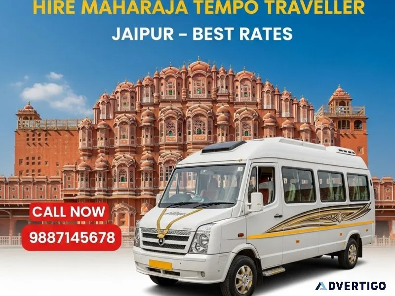 Premium maharaja tempo traveller in jaipur for group travel
