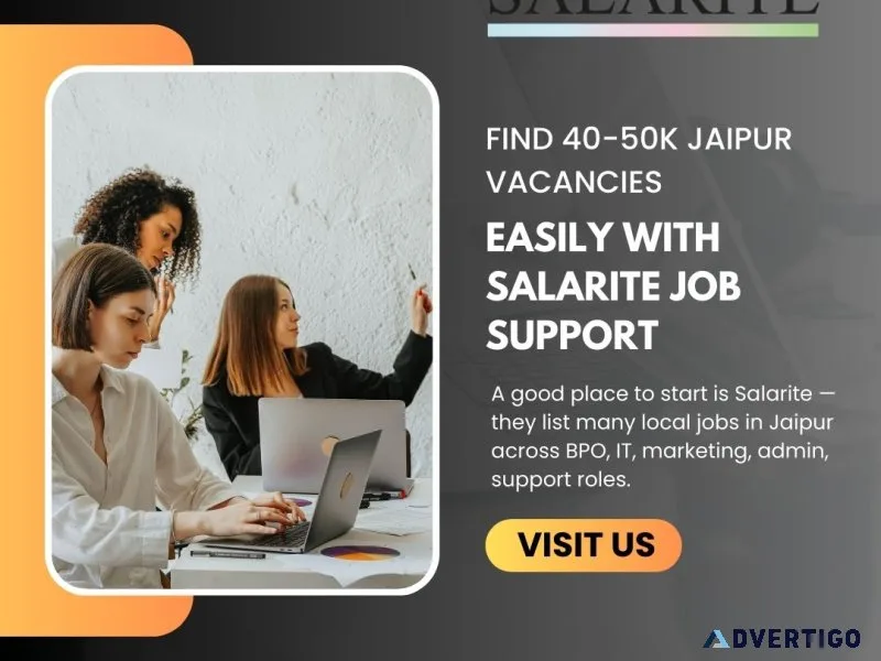 Find 40-50k jaipur vacancies easily with salarite job support