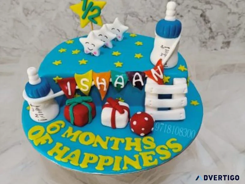6 month birthday cake
