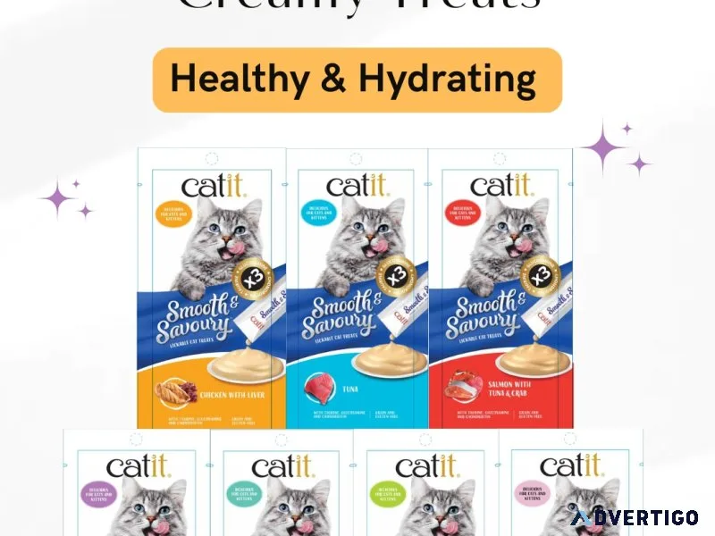 Healthy & delicious cat treats–catit creamy range