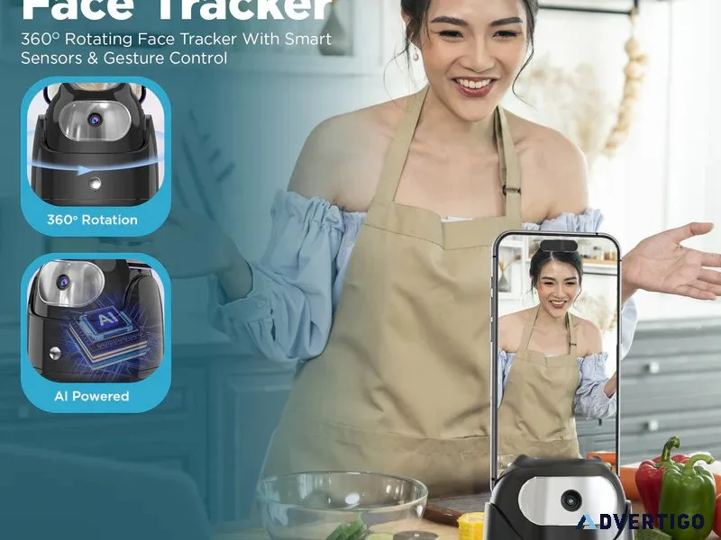 Auto face tracking phone holder with ai technology