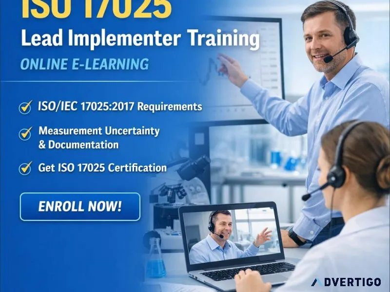 Iso 17025 lead implementer training with certification