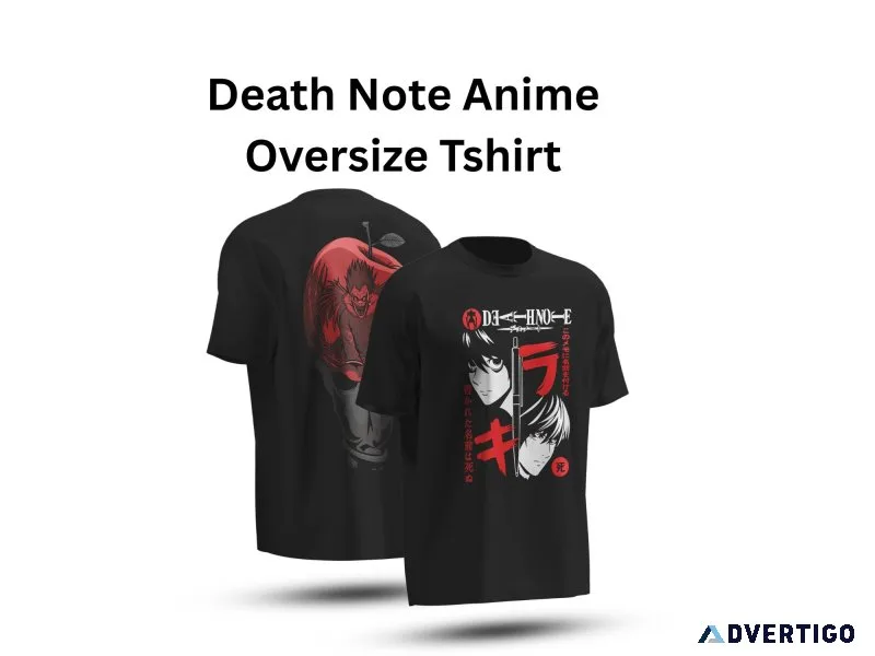 Death note anime oversize tshirt by kasuluto