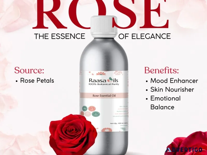 Raasa oils rose essential oil – pure, premium & skin-enhancing