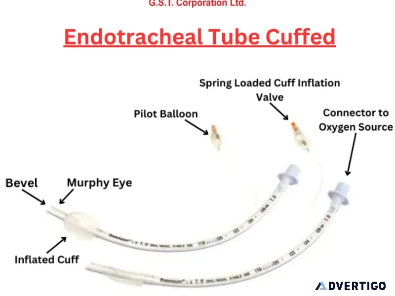 Flexible & Clear Cuffed Endotracheal Tube - GSTC