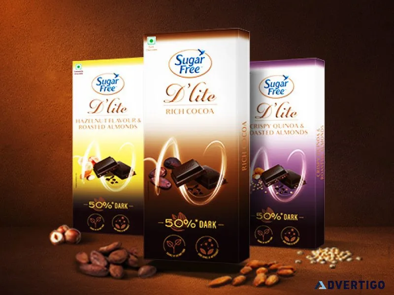 Sugar free d lite dark chocolate bars - no added sugar