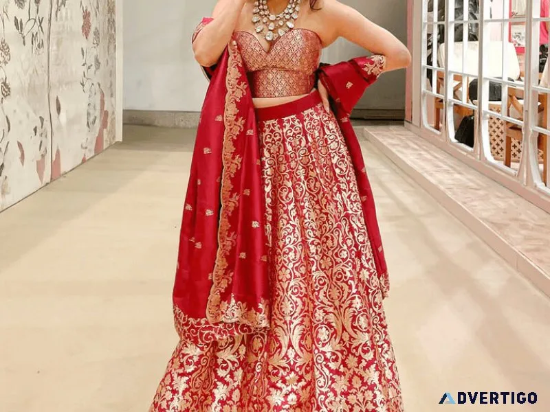 Luxury silk lehenga for women online