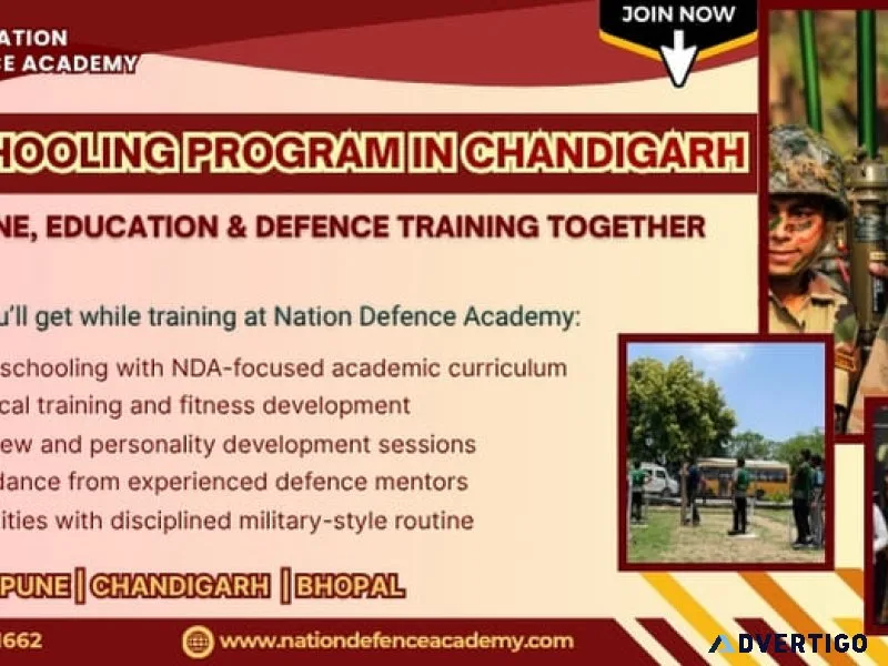 Nda with schooling after 10th in chandigarh