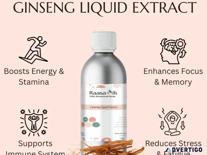 Ginseng liquid extract for skin care & cosmetic formulations | r