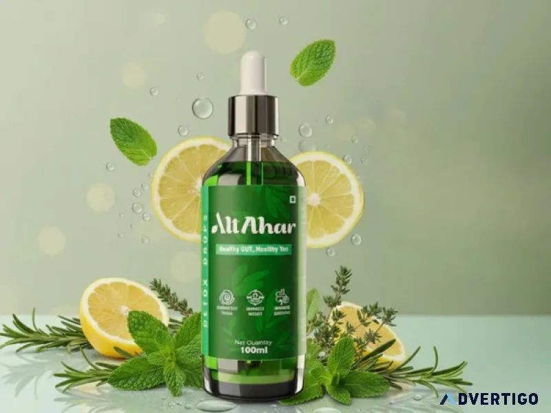 Natural detox drops for gas, acidity & digestion