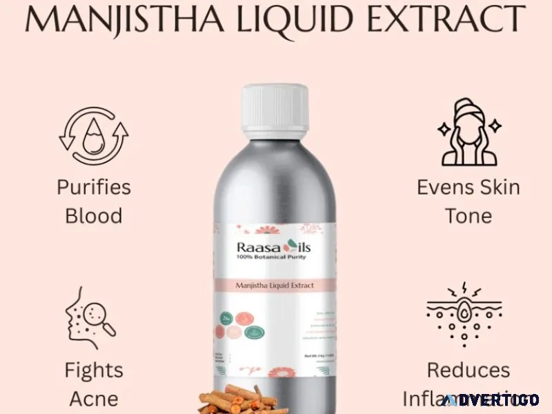 Manjistha liquid extract for cosmetic & beauty products