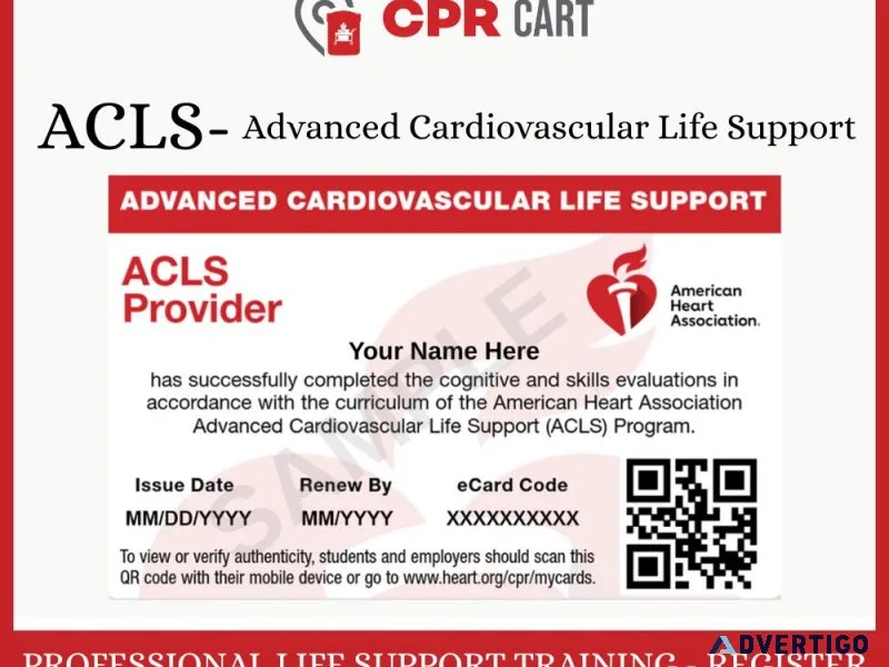 Aha acls certification & renewal – flexible, fast, and official