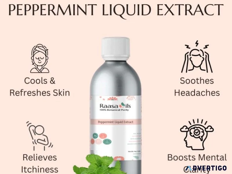 Peppermint liquid extract for cosmetic & beauty products | raasa