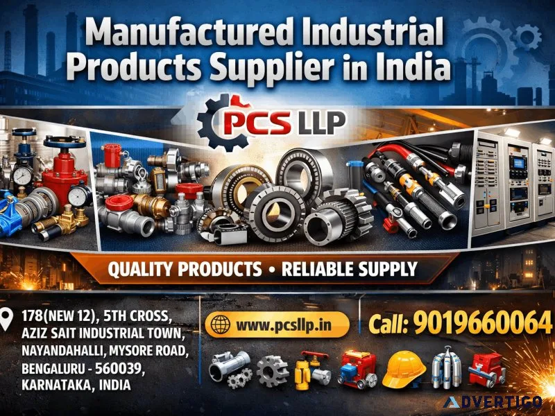 Manufactured industrial products supplier in india by pcs llp