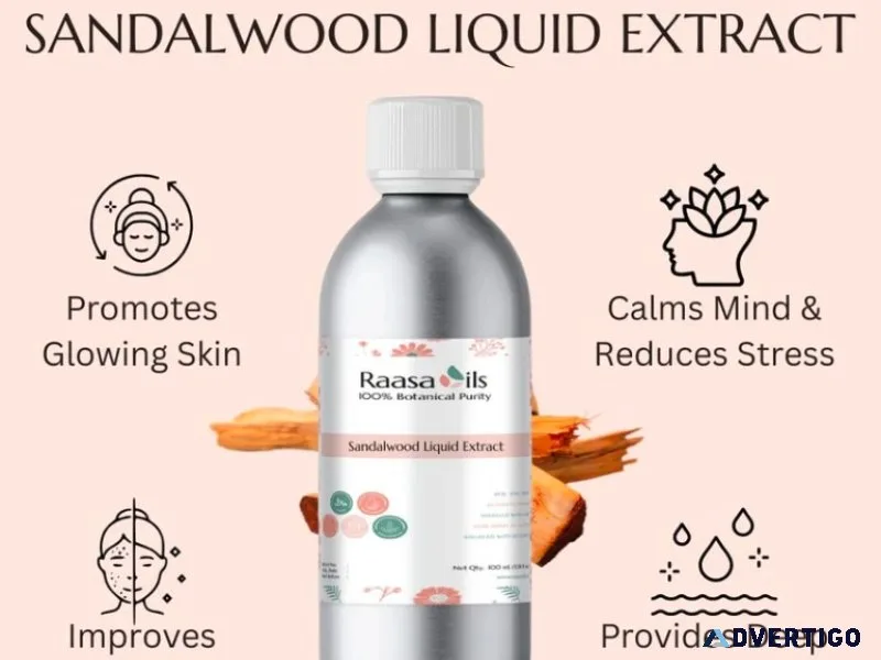 Sandalwood liquid extract for cosmetic & beauty products | raasa