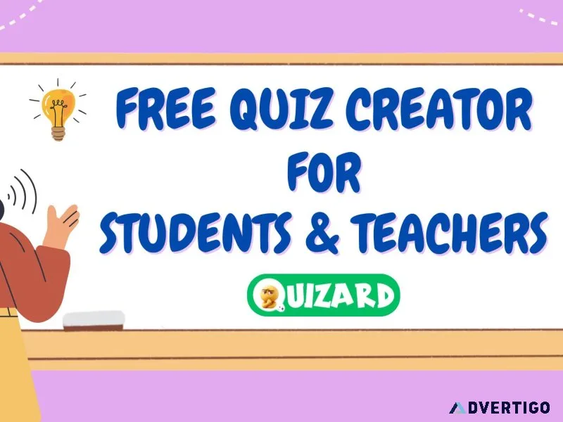 Free quiz creator for teachers and students