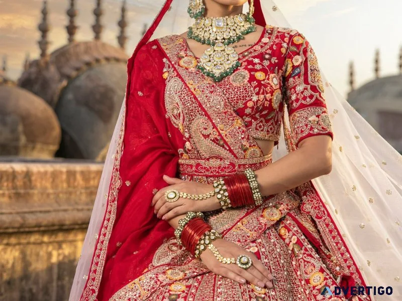 Timeless red bridal grandeur