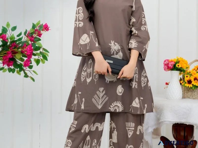 Charcoal cotton boho co-ord set for women who love comfort