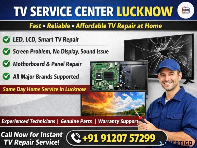 Tv service center lucknow – fast & reliable tv repair at home
