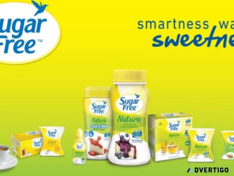Sugar free sweetener range – natural & zero calorie options