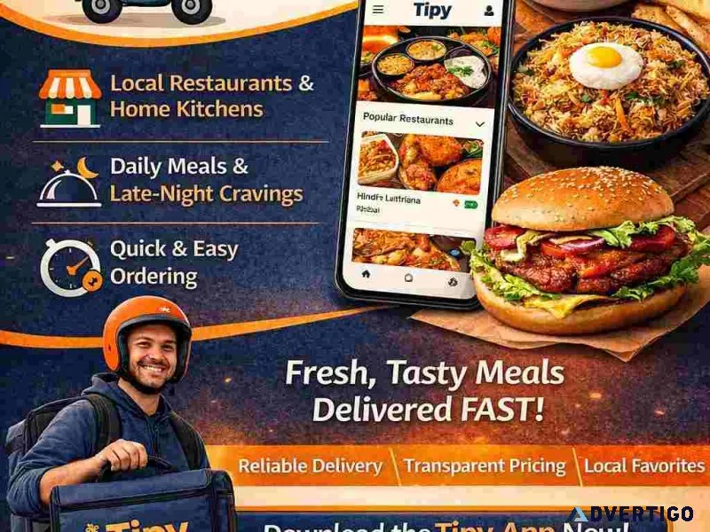 Food delivery near me order fresh fast with tipy