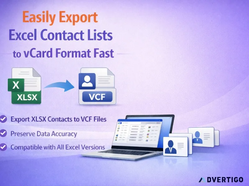 Easily export excel contact lists to vcard format fast