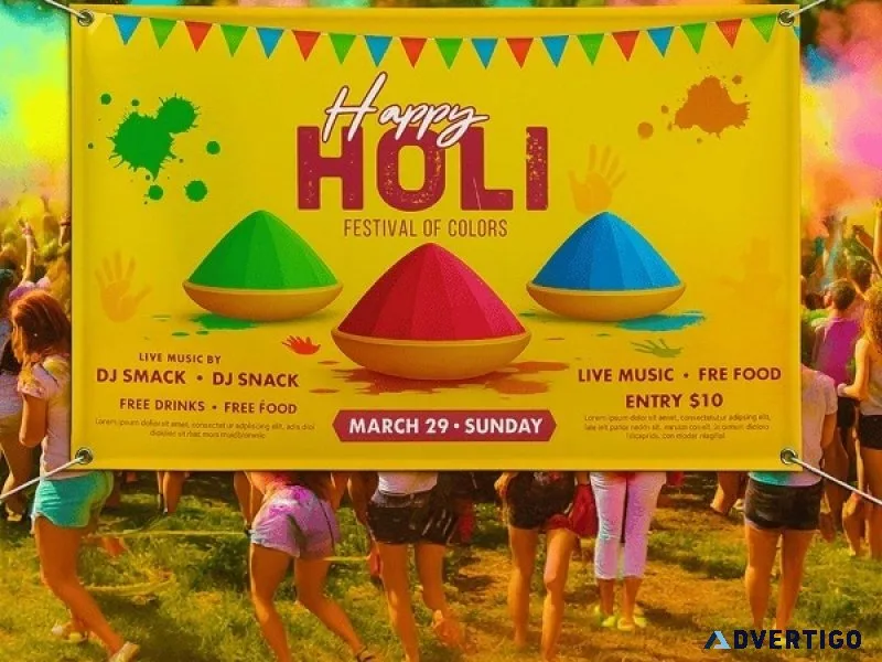Custom fair festival banner printing online