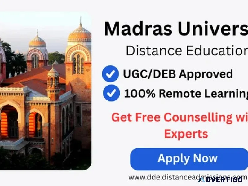 Apply now madras university distance education 2026 admission