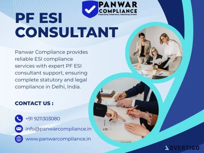 Expert esi compliance pf esi consultant in delhi panwar comp