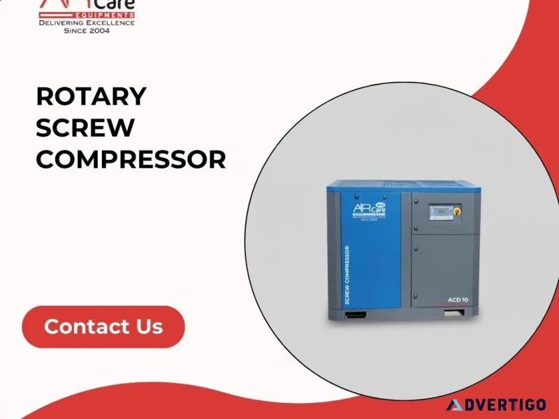 Highperformance rotary screw compressor by air care equipments