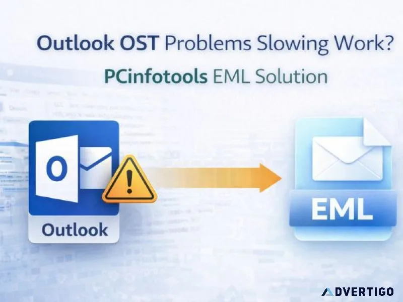 Outlook ost problems slowing work pcinfotools eml solution