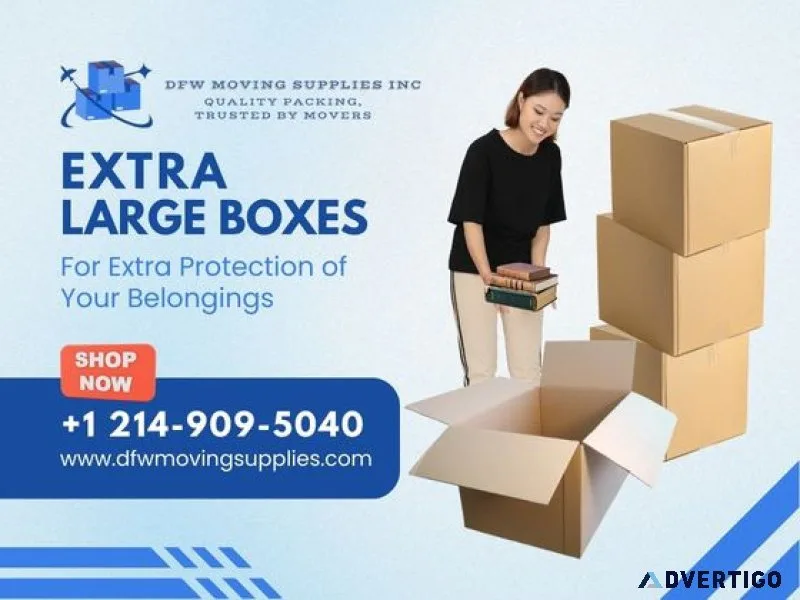 Extra large moving boxes for safe easy transport