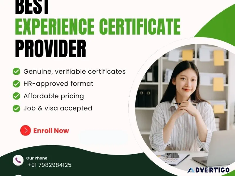 Experience certificates provider in hyderabad