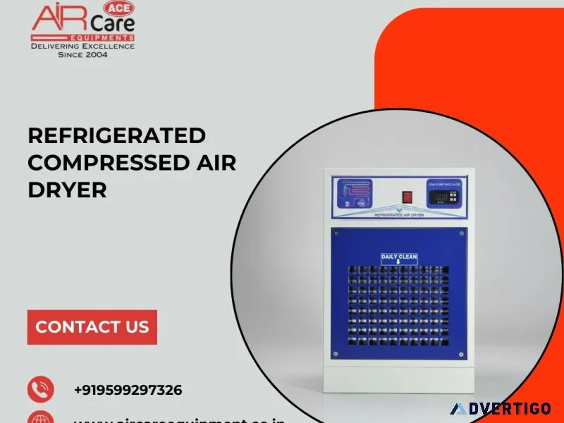 Refrigerated compressed air dryer air care equipments