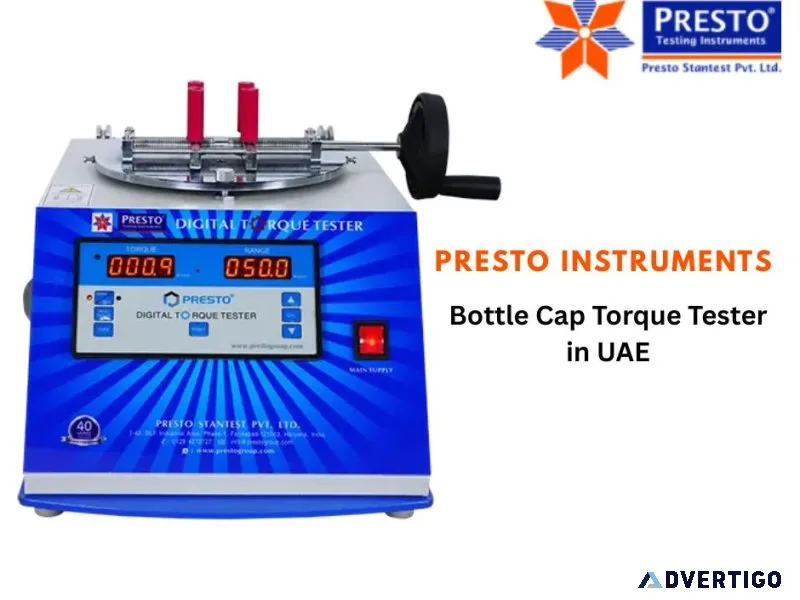 Bottle cap torque tester in uae presto instruments