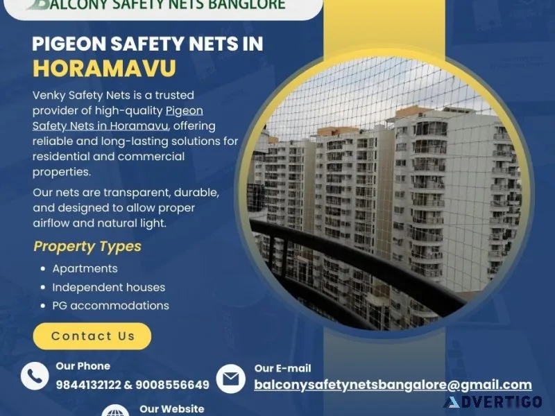 Pigeon safety nets in horamavu venky safety nets