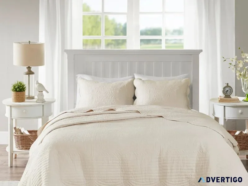 Madison park coverlet for lightweight comfort and layered bedroo