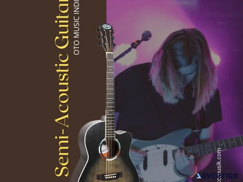 Semiacoustic guitar powerful stage sound with smooth acoustic