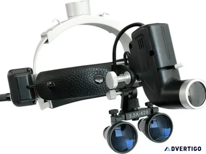 Led adjustable headband binocular loupes