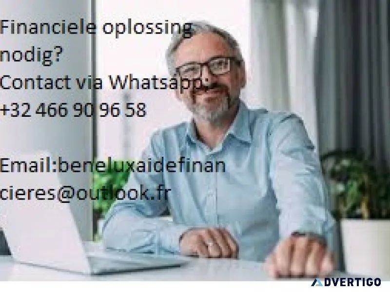 Financiering beschikbaar voor projecten of noodgevallen