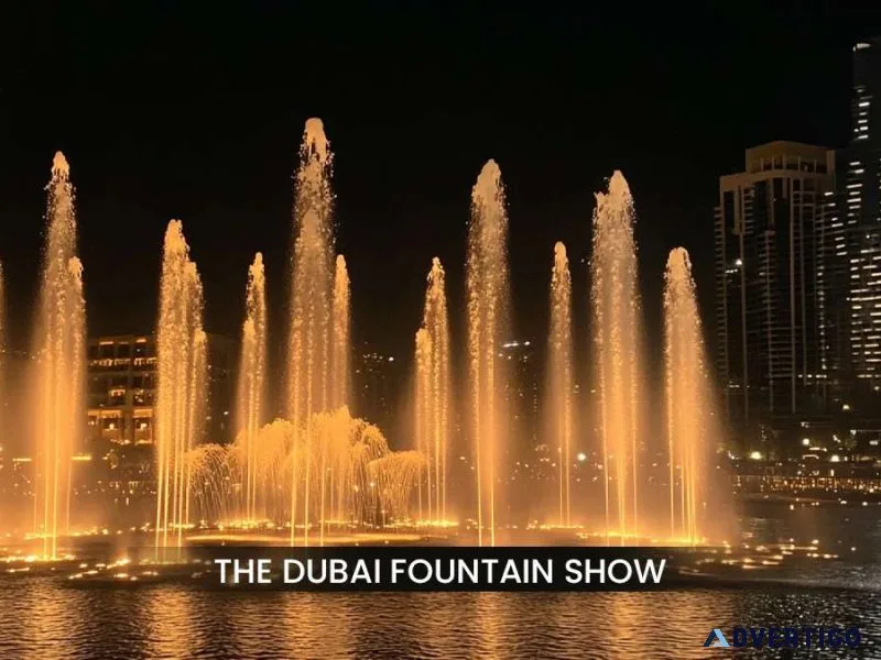 Watch the dubai fountain show near burj khalifa