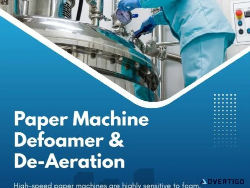 Paper machine defoamer for severe foam problems get supply fro
