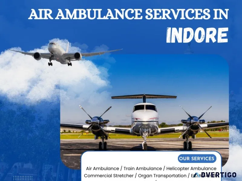 Air medical assistance in indore fast
