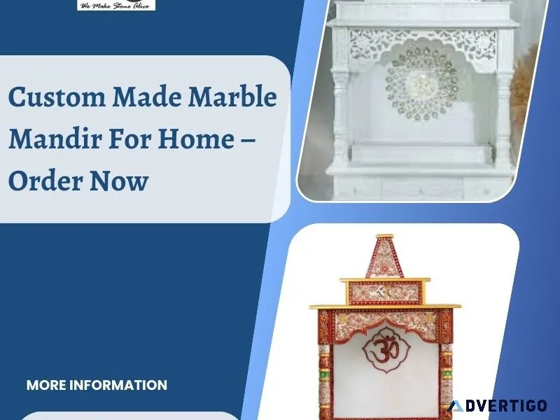 Custom made marble mandir for home order now