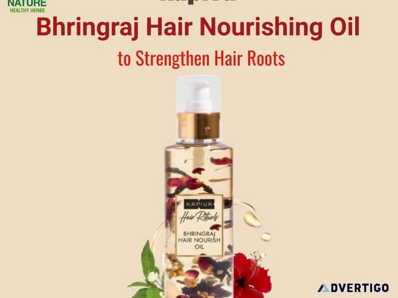 Kapiva bhringraj hair nourishing oil to strengthen hair roots