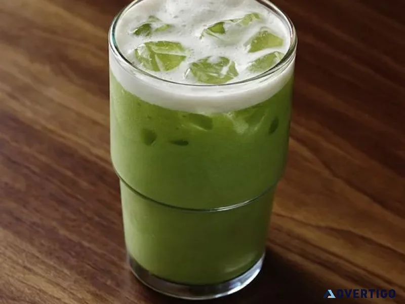 Matcha latte hot or iced premium green tea latte at avaya ca