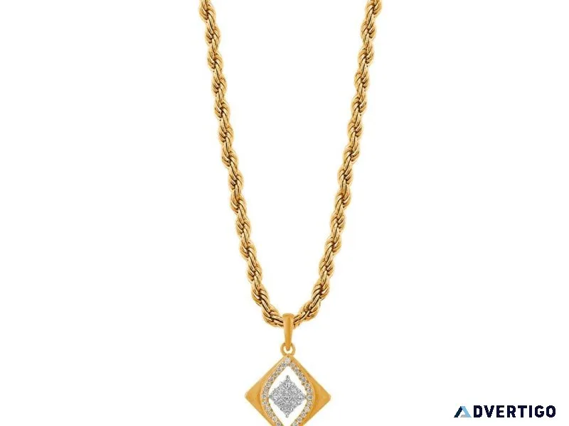 Lightweight natural diamond pendant set under 40000 india