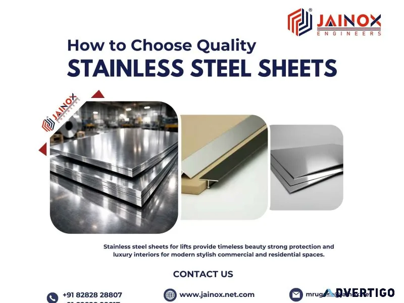 Top quality stainless steel sheets supplier in india jainox en