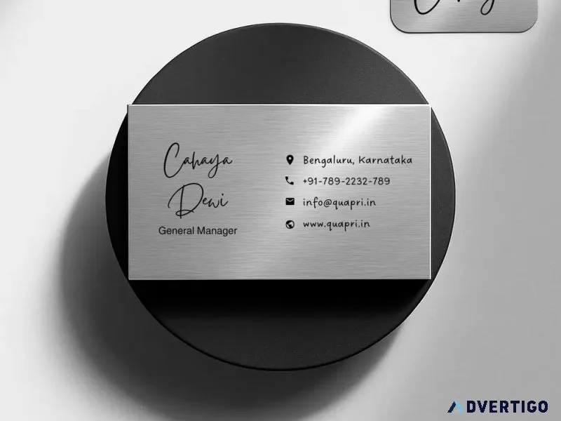 Metallic business cards